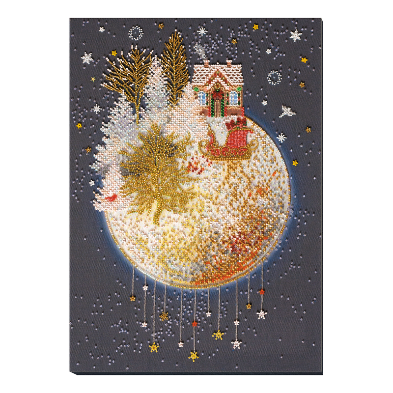 DIY Bead Embroidery Kit Christmas tale 10.6x15.0 / 27.0x38.0 cm